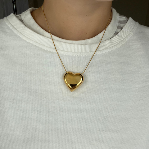 Puffed Heart Necklace