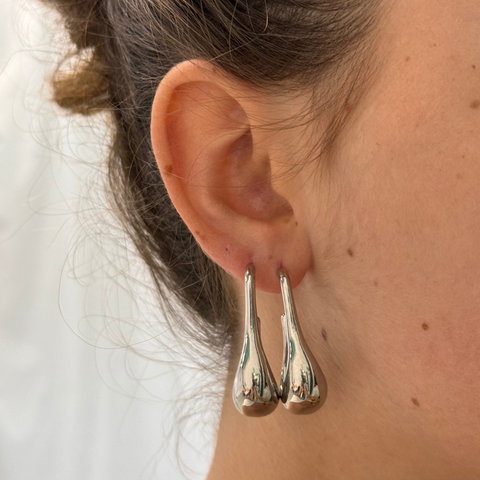 Piovoso Silver Drop Earrings