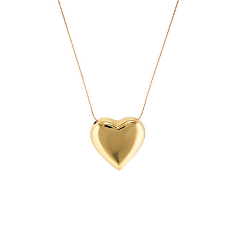 Puffed Heart Necklace