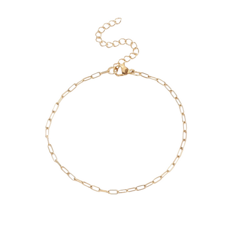 Paper Clip Bracelet- Gold