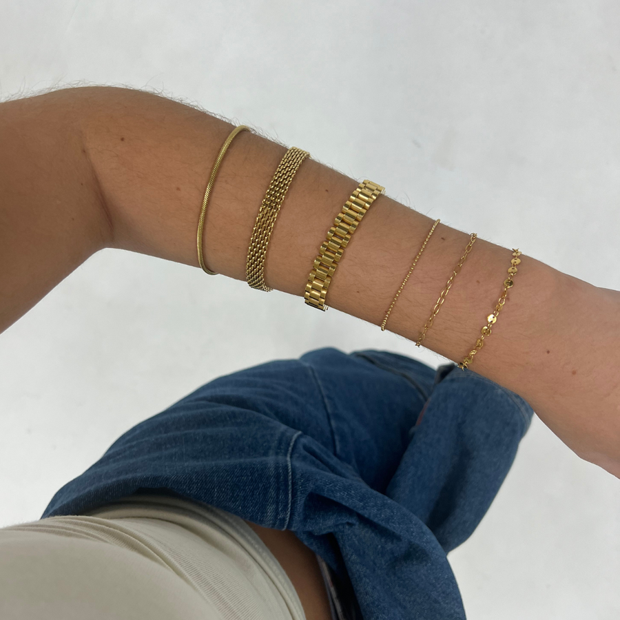 Paper Clip Bracelet- Gold
