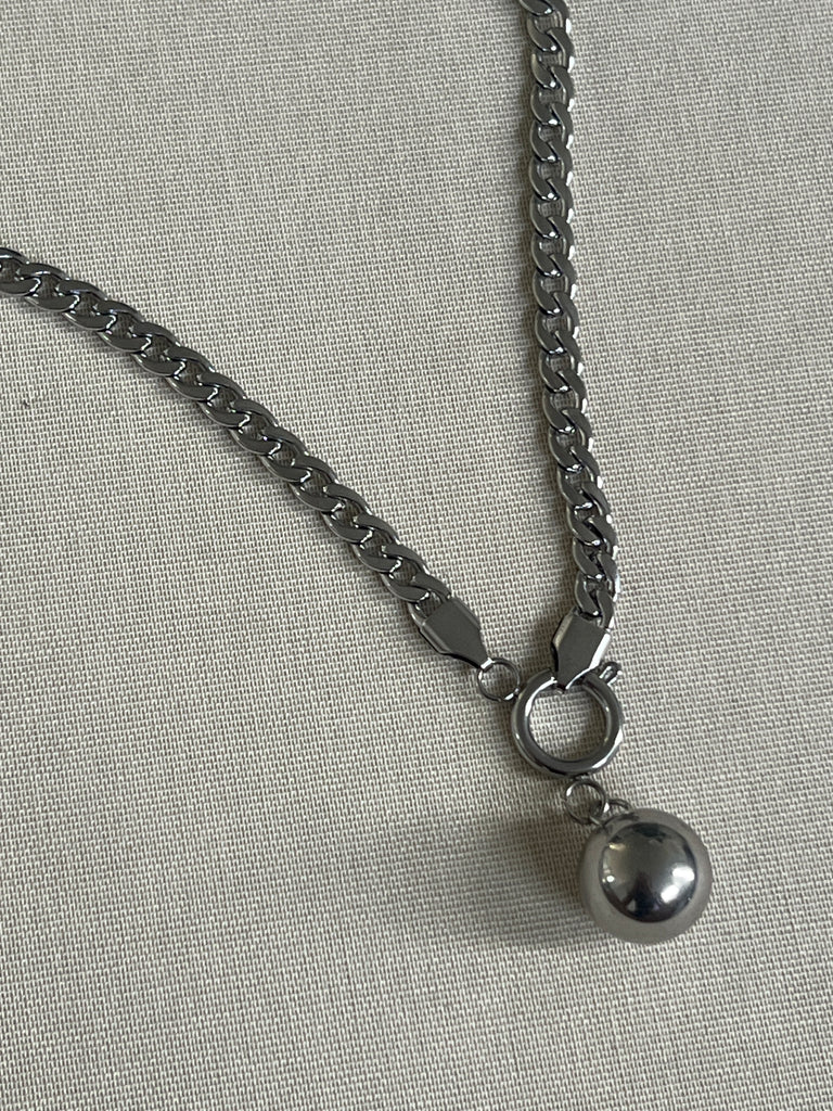 Silver Ball Chain Necklace