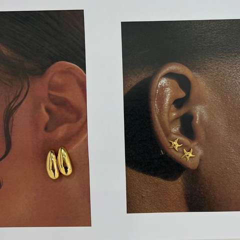 Piovoso Gold Studs