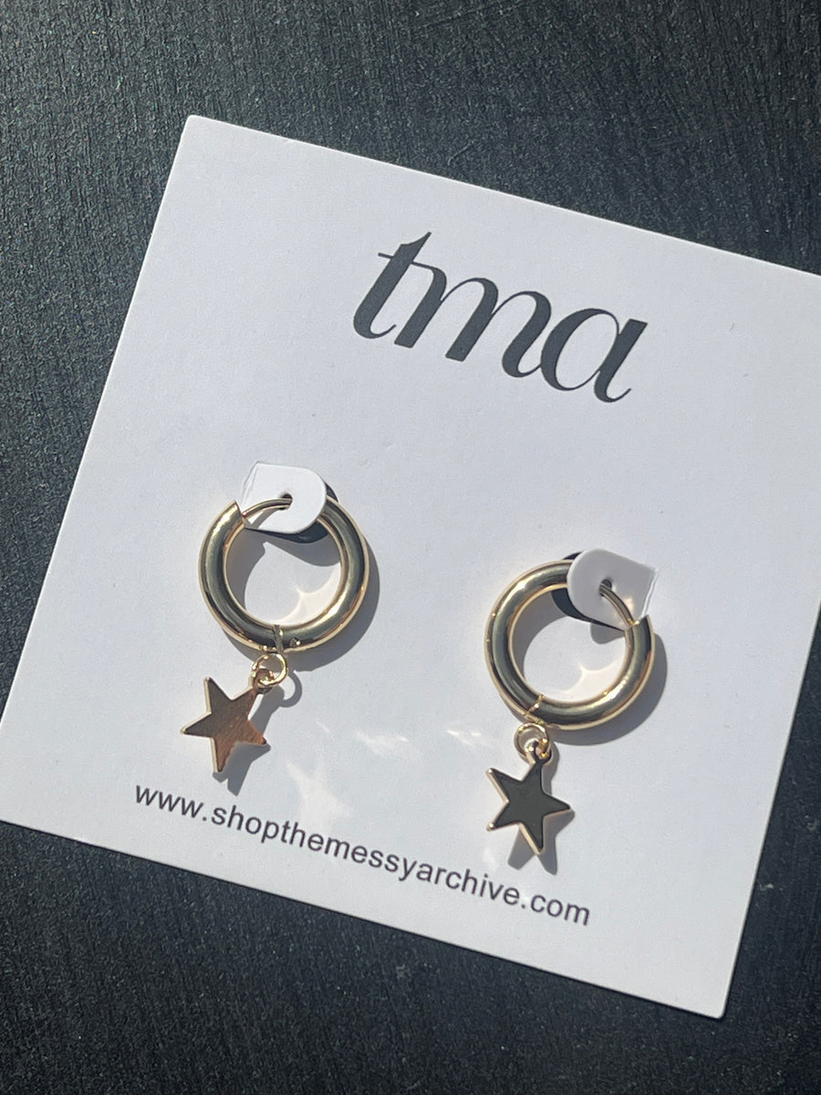 Chunky Star Hoops