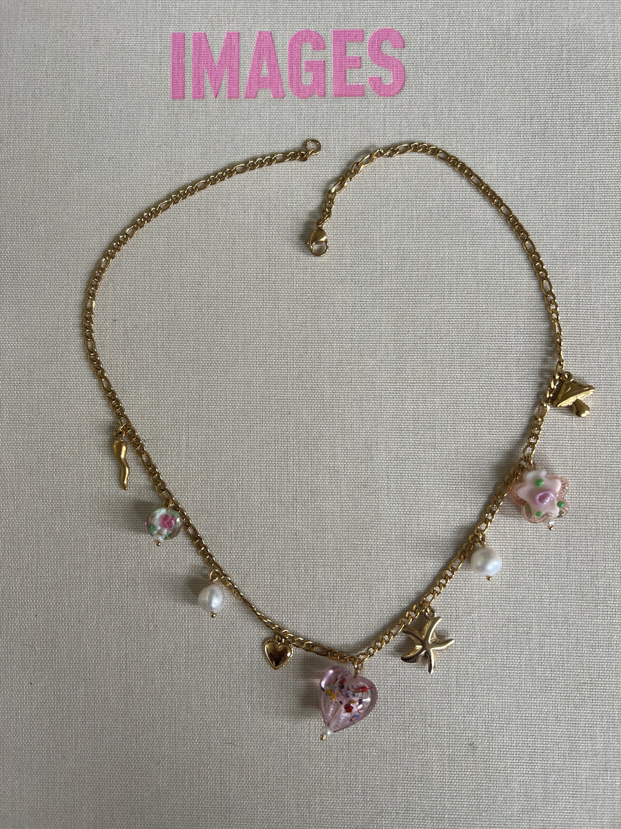 Pink Charm Necklace