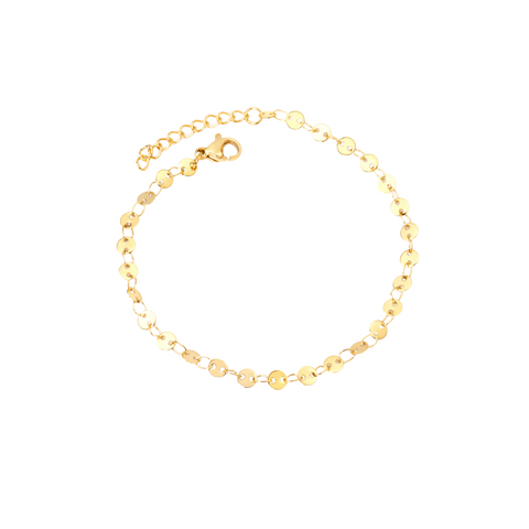 Gold Disc Bracelet