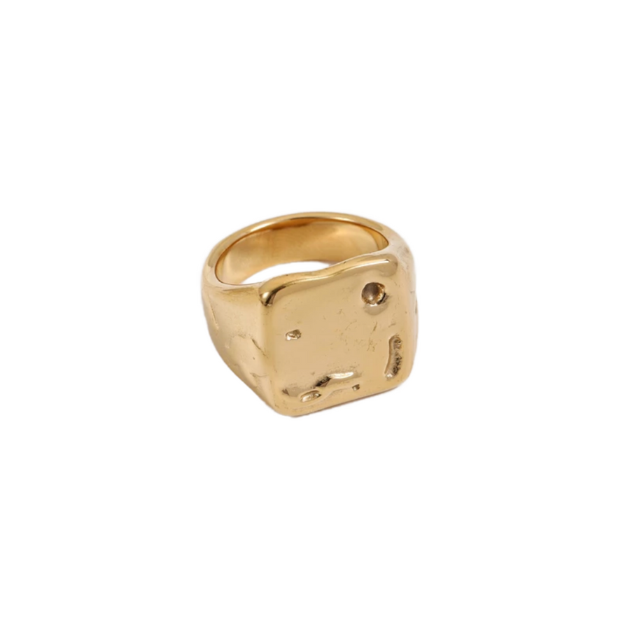 Statement Squared Gold Ring