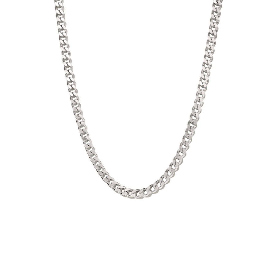Hola Cuban Chain Necklace- Silver