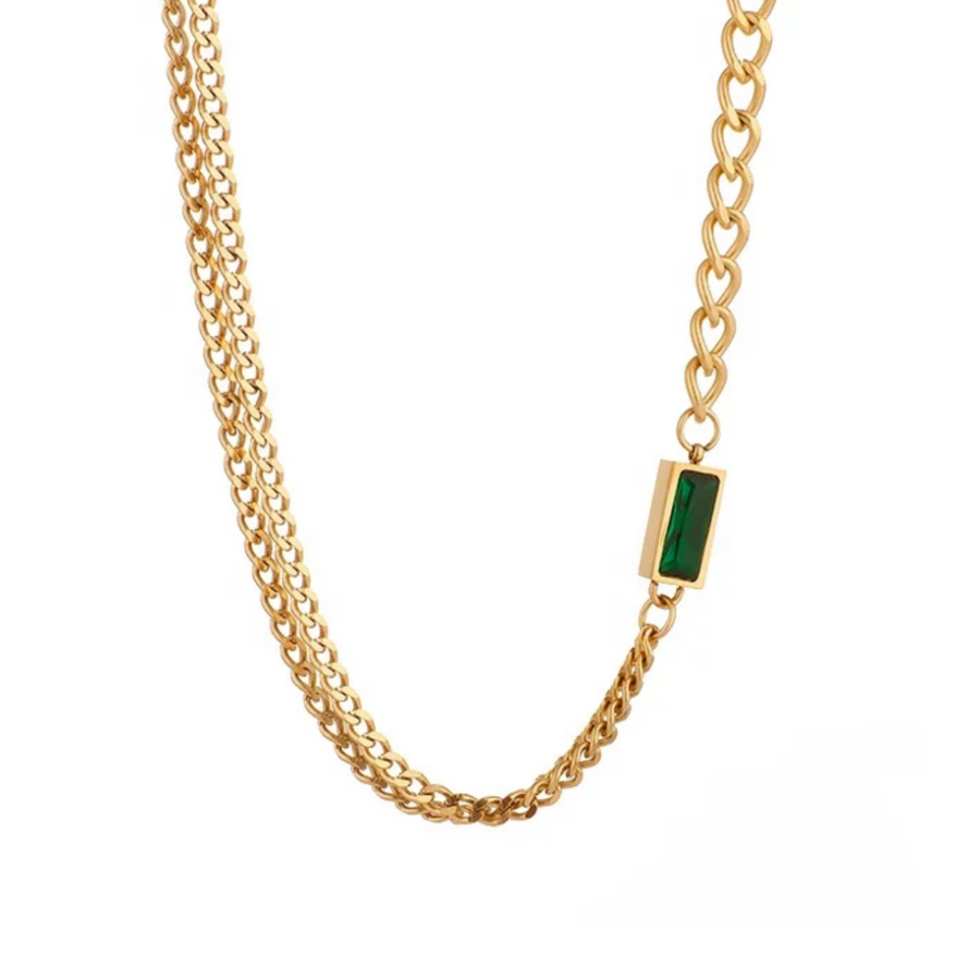 Tatum Double Chain- Emerald